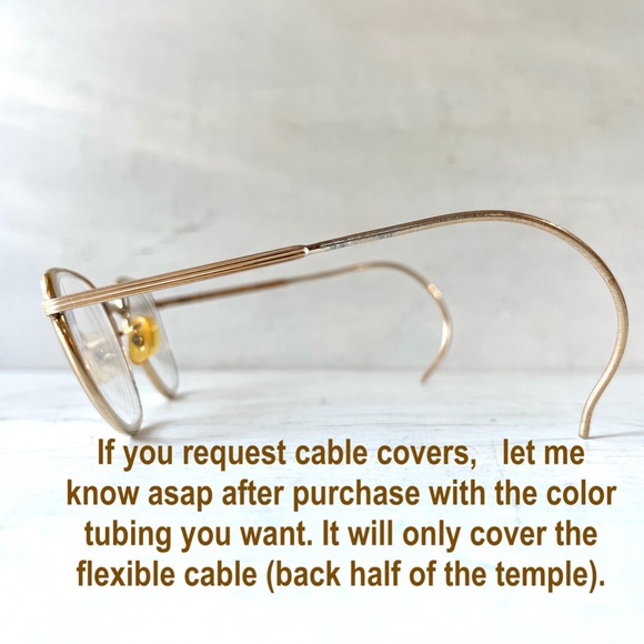 Vintage AO Eyeglasses Square Coil Temple 12k GF Metal Frame Gray Sunglasses Clip - Picture 4 of 16